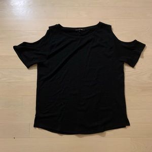 rag & bone tee with shoulder cut outs